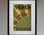 Retro Sci-Fi Venus Travel Poster - 13x19 Print