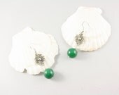 Green Jade Earrings - Gemstone Drop