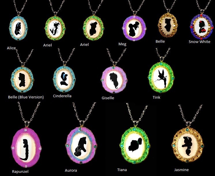 Disney Princess Inspired Cameo Necklace