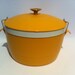Vintage Sunfrost Therm o ware yellow casserole storage container with lid.