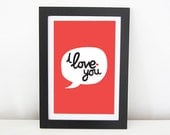 Printable 'I Love You' illustration