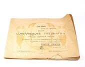 RESERVED - Vintage decoration guide for schools , paper ephemera, italian guide book