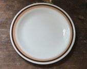 Pyrex Tableware 797-5 Plates Brown and Tan Border Set of 5