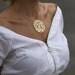 Designer Initials Necklace Large (Order Any Initials) - Sterling Silver and 24K yellow Gold