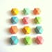 Neon Geometric Faceted Wood Beads,Hand Painted Wood beads, Geometric Jewelry,Do it Yourself Geometric necklace