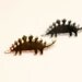 Stegosaurus Brooch. Laser Cut Acrylic or Wooden Dinosaur Pin. Cherry Wood or Perspex.