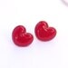 Tiny Red Heart Earrings Studs - Heart Jewelry - Heart Earrings - Christma Gift