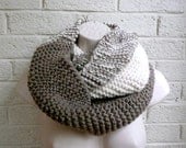 Colorblock neutral brown infinity cowl