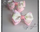 lovely hair clips ( polka dot, pink rose, purple sweetheart) - for infant or toddler