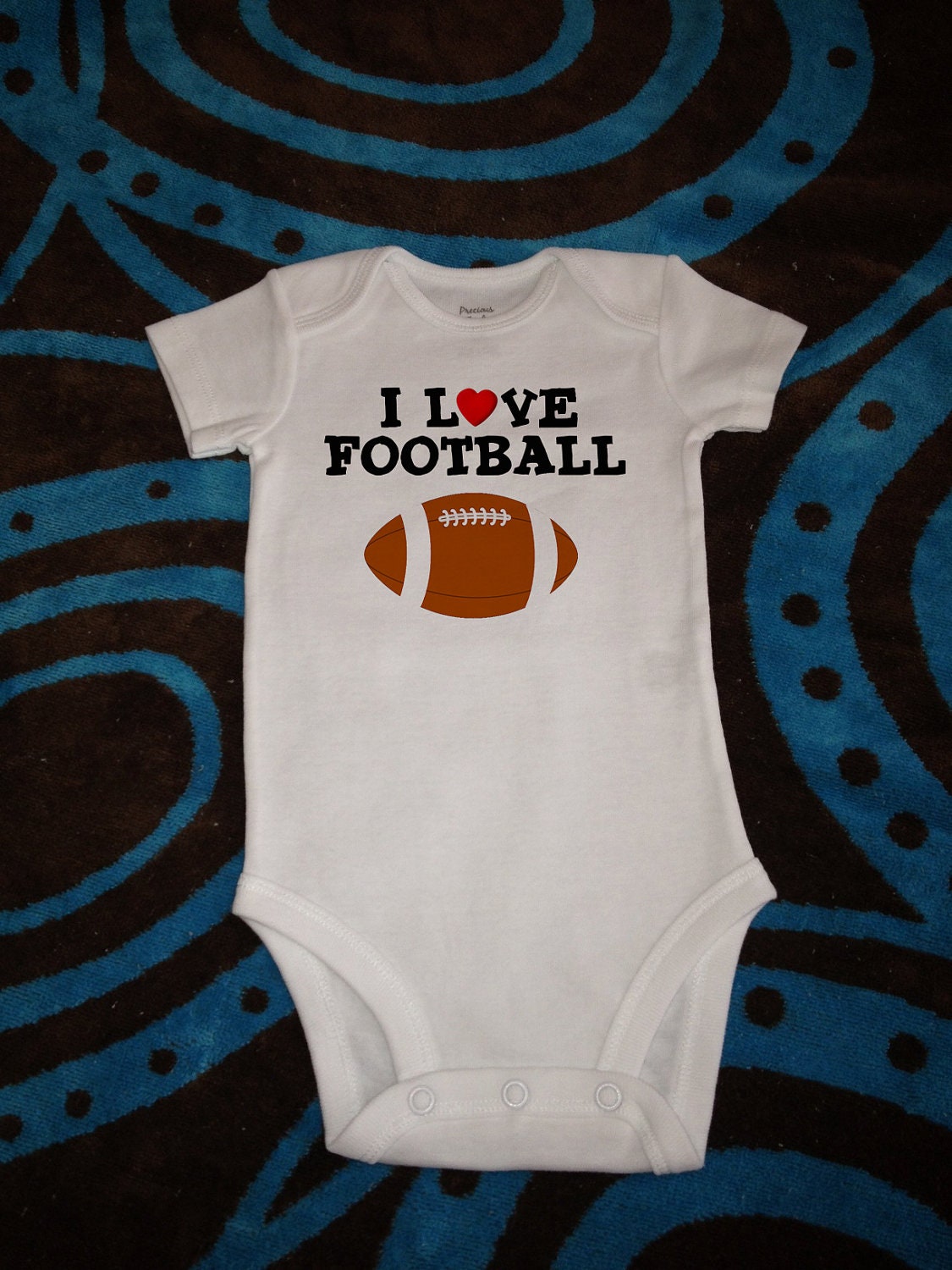 I LOVE FOOTBALL, Cute One-Piece Bodysuit, Toddler T-Shirt