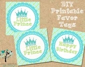 Little prince Crown Printable DIY Favor Tags/ Cupcake Toppers / Gift Tags Il_170x135