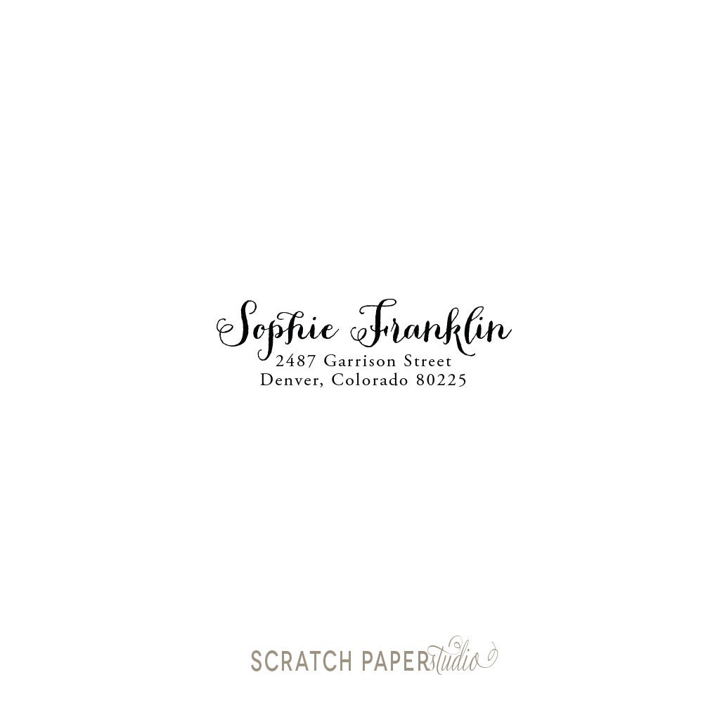 Custom Rubber Address Stamp No 6
