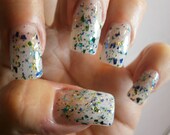 Hippie Fest Nail Polish - Whimsical Leaf Flakie Top Coat - Full Size 15 ml Bottle