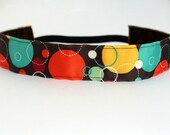 Brown Groovy Bubble Non-Slip Headband - 1.5"