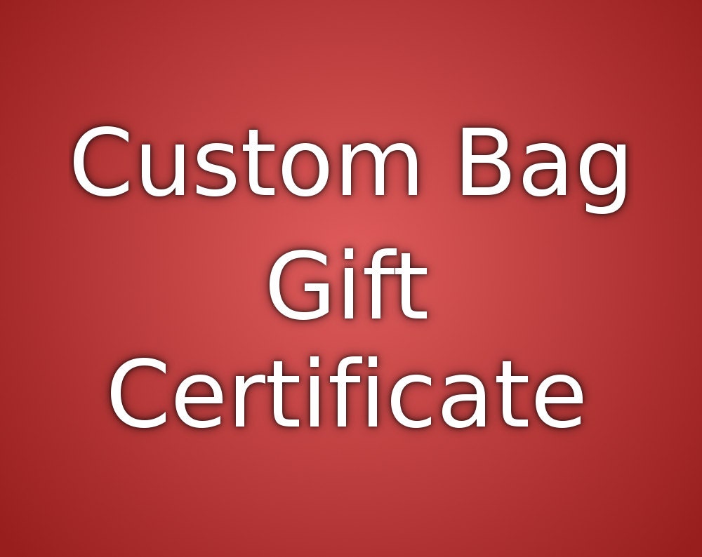Gift Certificate for Custom Designer Fabric 2-jar Jars to Go Bag