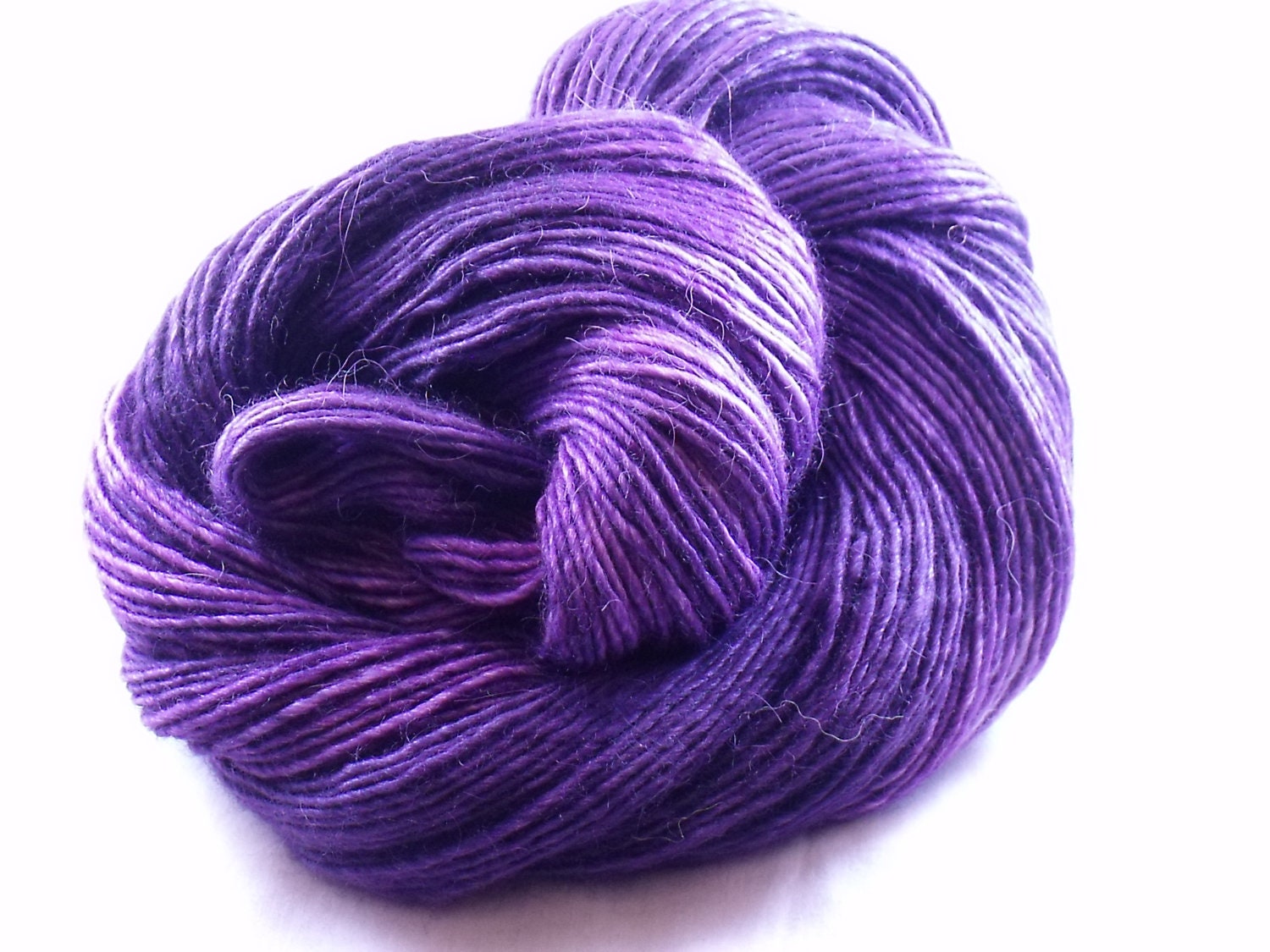Hand Dyed Luxe DK Yarn in Grape Ape