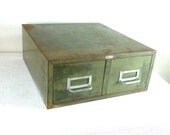 Metal / Steel Two Drawer Cole-Steel Equipment Company Storage // File Box // Filing Cabinet