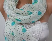 by womann Georgeus Scarf Elegance Scarf Feminine Scarf  Tulle and Chiffon Bridesmaids Gifts