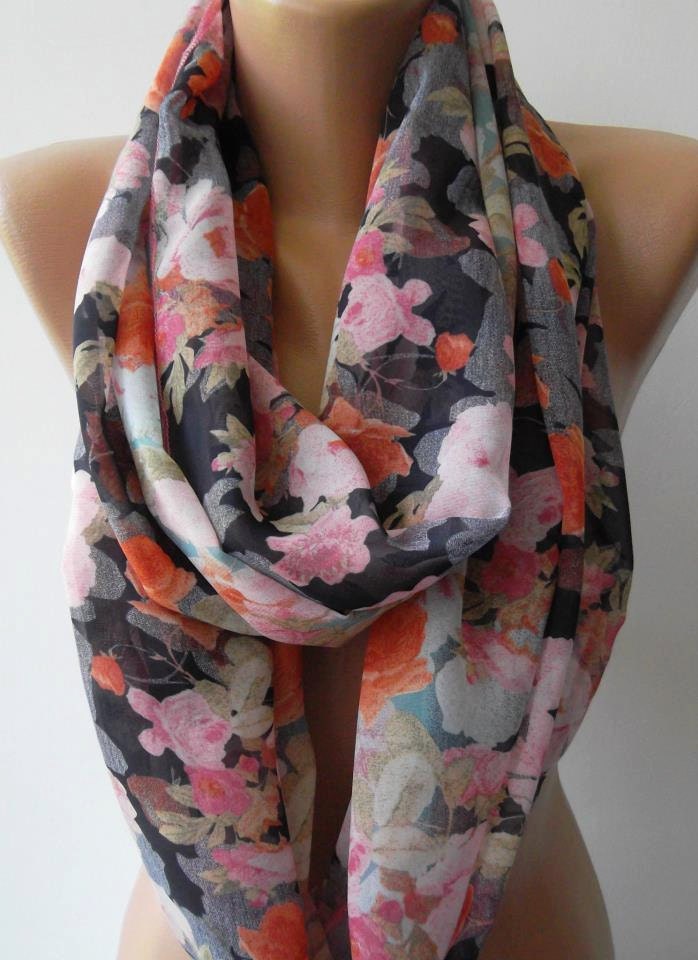 Infinity Scarf, Loop Scarf Circle Scarf - Elegant - It made with good quality chiffon fabric...Super Loop