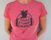 Small Woman's "Thyme 2 Turnip the Beet" Foodie T-shirt in many colors.