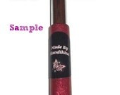 SAMPLE Just a Crush Sheer Pink Red Glitter Lip Gloss Wand