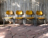 Set of 4 Vintage Brunswick School Chairs - GraceWillVintage