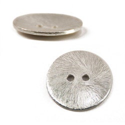 Sterling Silver Plated 20mm Bead Button, Brushed Disc,  6 Pcs Item: 434706