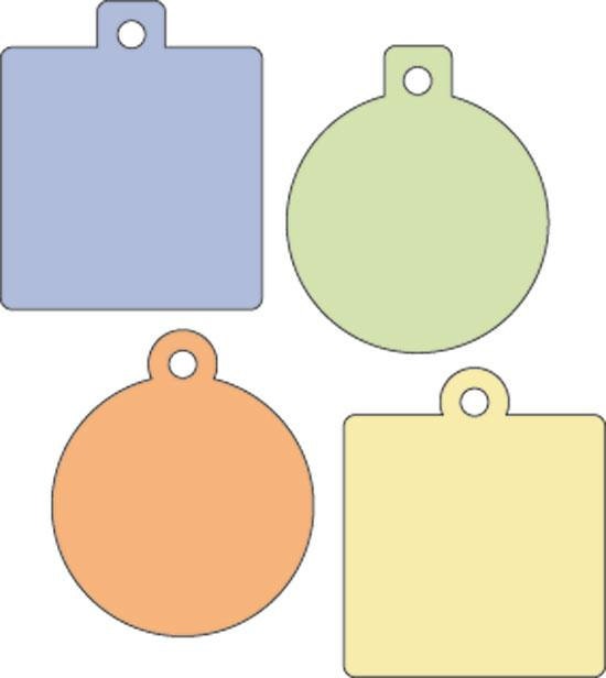 CUTTLEBUG CuTTinG DiEs -  CHARMS 4 Pc Set - These are 2x2 small charm shaped tags - Hard to find - Retiring