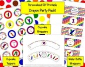 Personalized DIY Printable Crayola Crayon Party Pack