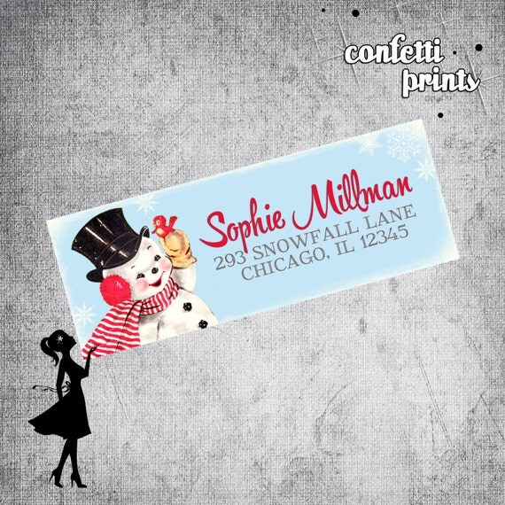 Personalized Printable Address Label - FROSTY Il_570xn