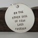 On the other Side of Fear Lies Freedom Handstamped Sterling Silver Necklace