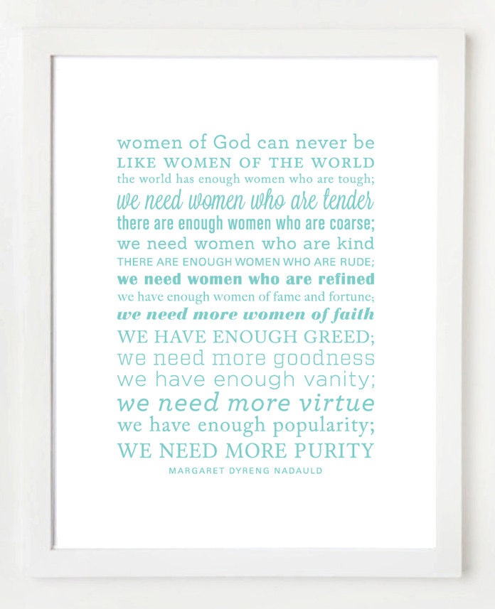 8x10 Godly Women Wall Art Print