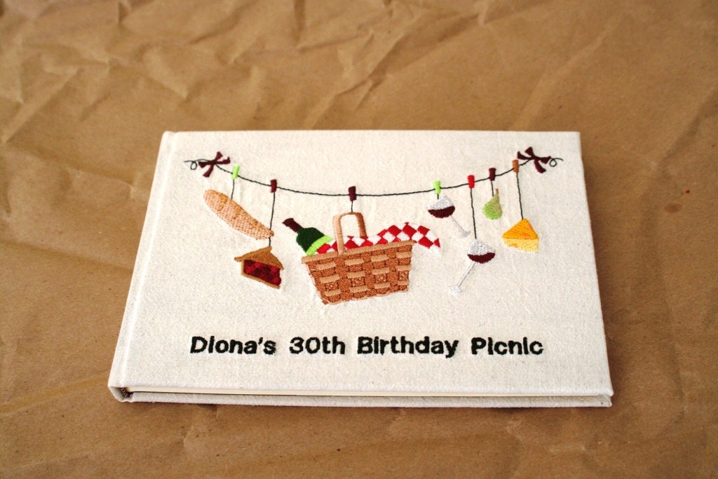 Personalised Embroidered Birthday, Special Occasion - Guestbook, Album, Memory Book