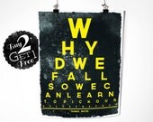 Why Do We Fall Eye Chart, 8x10 Print, Art Print and Home Decor, Buy 2 Get 1 Free