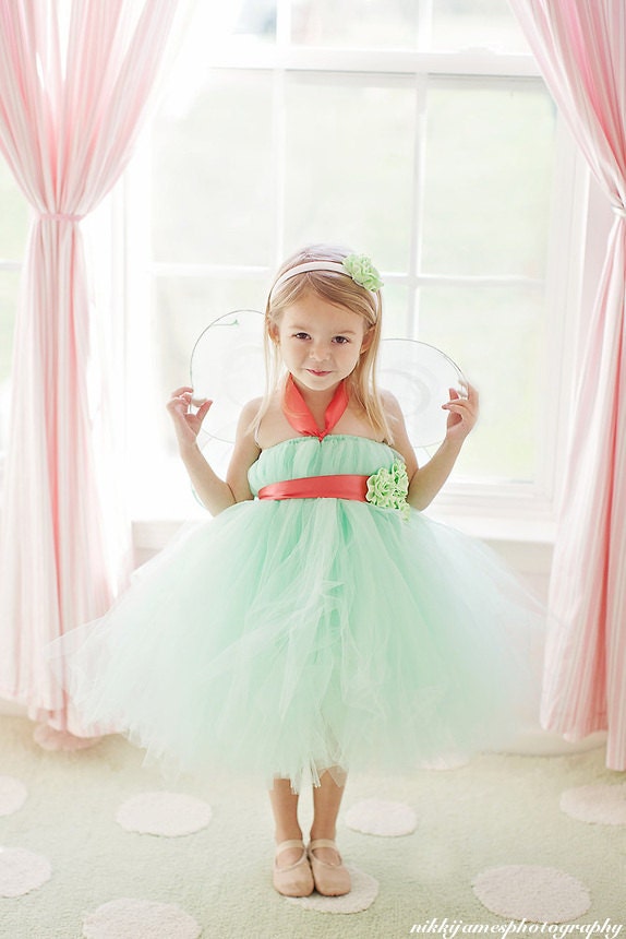 NEW TO SHOP Mint and Coral tutu dress