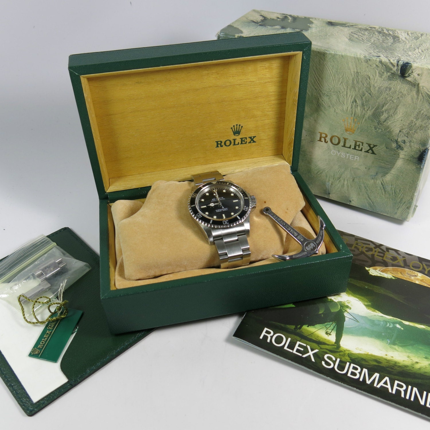 Nice 1989 Vintage ROLEX Oyster Perpetual Submariner Stainless Steel 5513 L Serial No Date