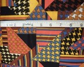 Vintage Retro 1970s Wild linen cotton fabric - Vintage sewing supplies - The Hendrix