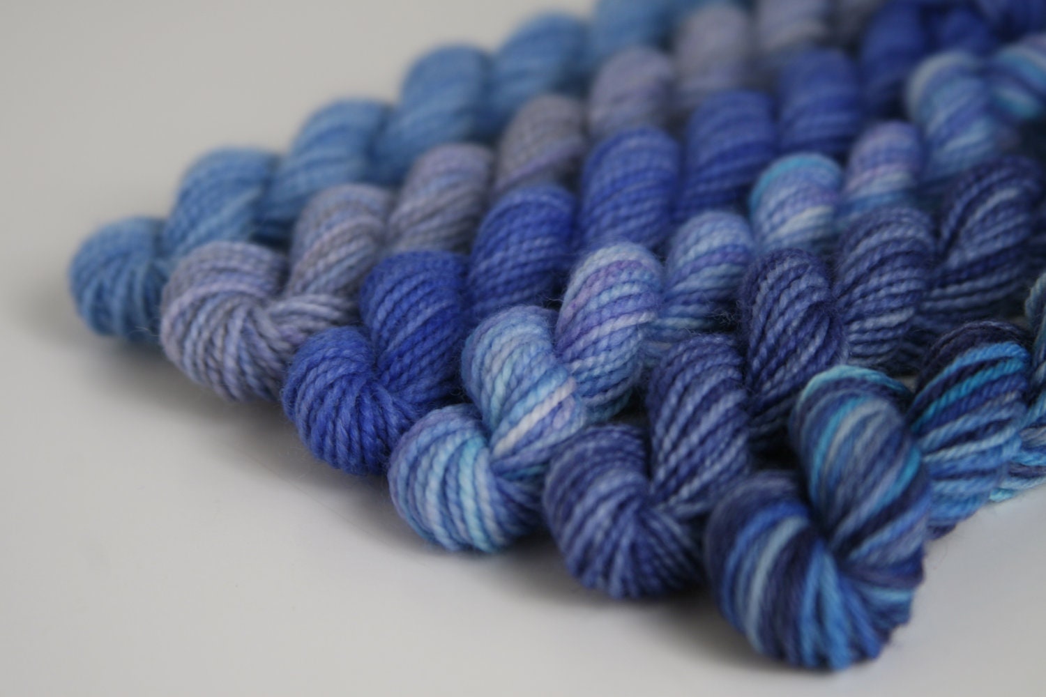 Handpainted Superwash Sock Yarn Minis "The Blues" Jasper Fingering Marble Sock Granite Sock Granite Sock Plus