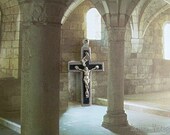 Antique Reliquary Cross, Early 1800s, Germany, Ebony and Silver Plated Brass - IberianVintage