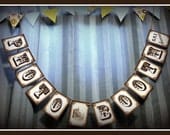 my ORIGINAL- Photo Booth Banner / Photo Booth Sign / Garland - On WHITE Paper