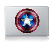 Captain America Shield - - Macbook Decal Mac Book Pro Air Decals Mac Book Apple Sticker Mac Decals Macbook