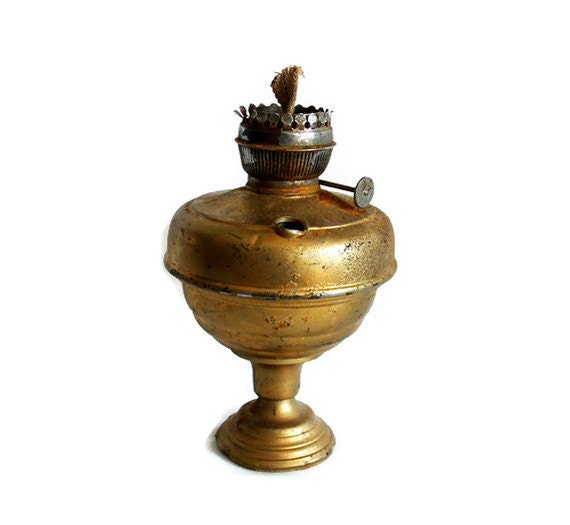 Ditmar burner, kerosene lamp. 1920s AUSTRIAN rare antique. Metal, tall, pedestal. Vintage lighting collectible. Victorian, mantel decor