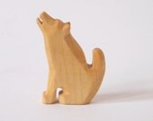 Wolf, wooden animal, natural toys for waldorf education