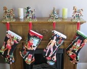 Christmas Stockings-Set of 4-Alexander Henry- "all I want for Christmas"
