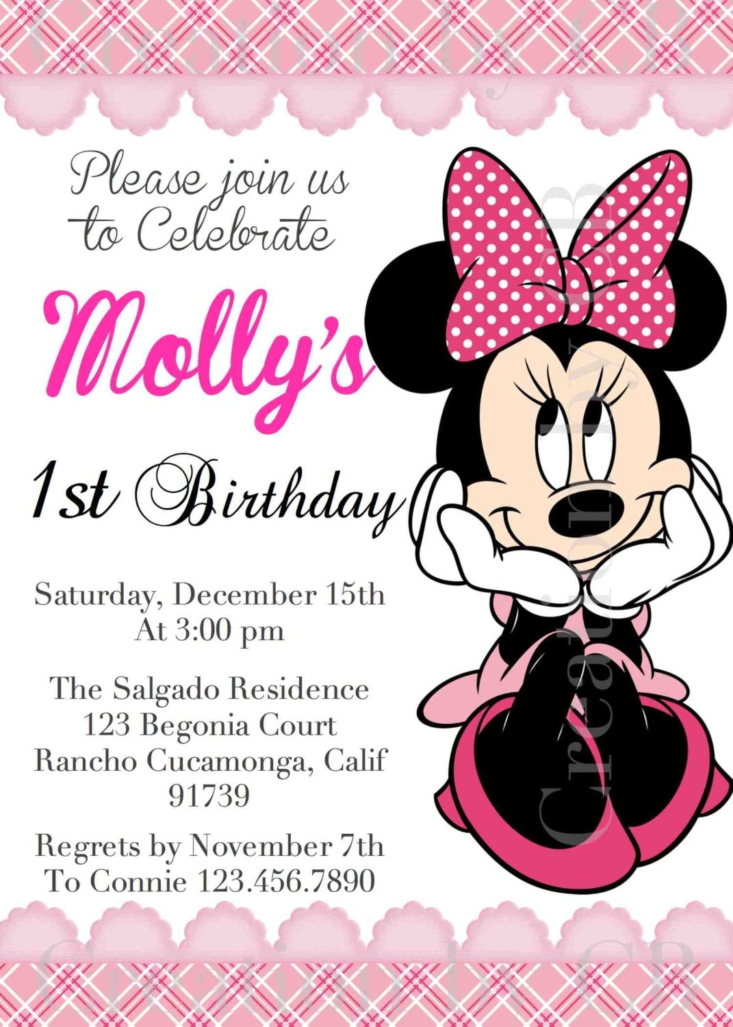 Minnie Mouse Invites