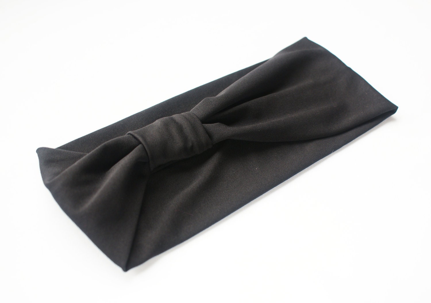 Black Headband Stretch Jersey Bow Style