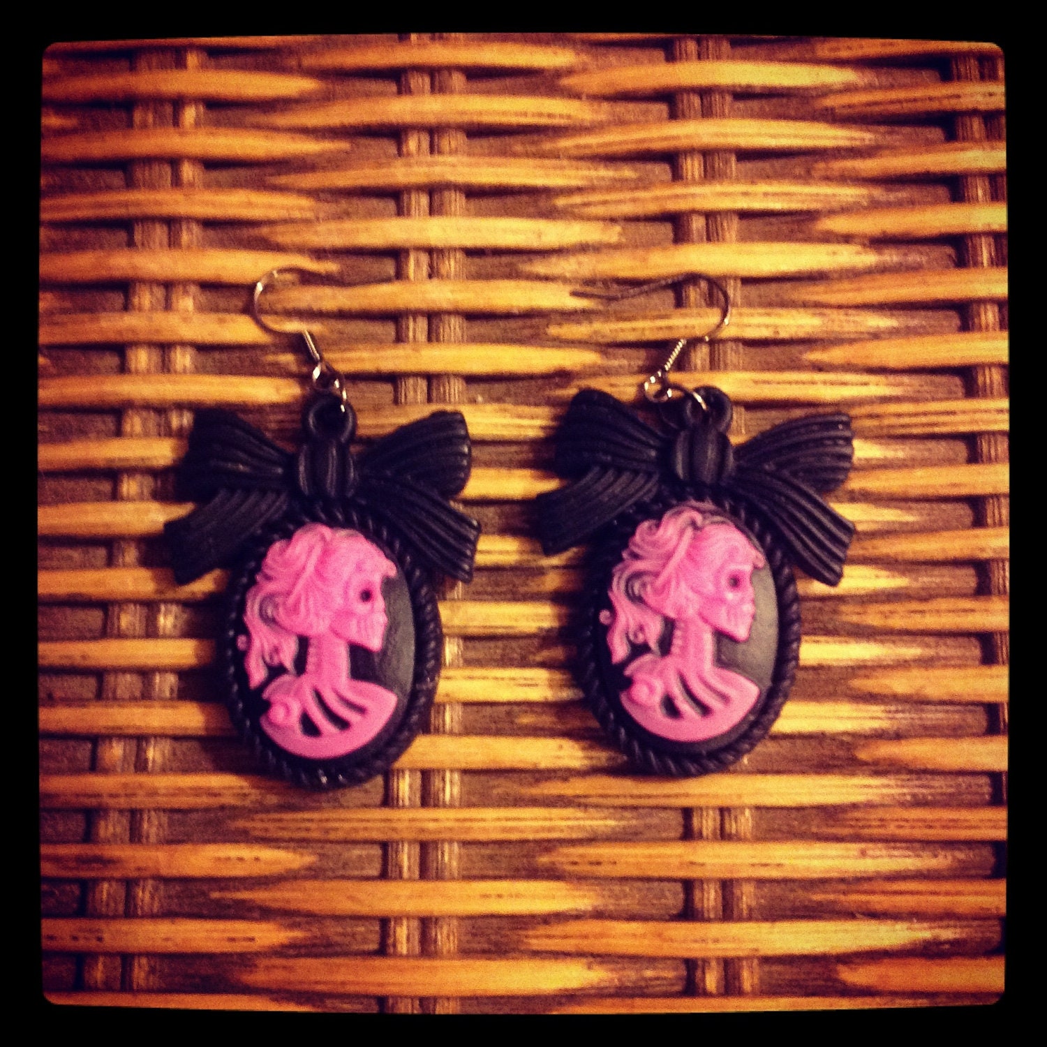 Skull Cameo Earrings
