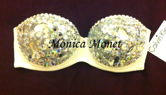 Gorgeous Crystal Angel Sexy Rave Bra Costume Burlesque Sequin Rhinestone Bling