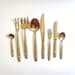 Vintage Bronze Dessert Flatware Siam Thailand Factory Cutlery Set for 8