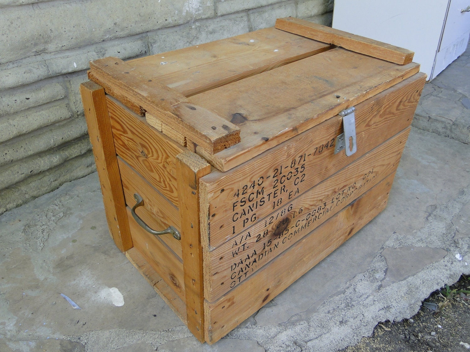 Military Style Wooden Ammunition Crate by BohemianJungle on Etsy